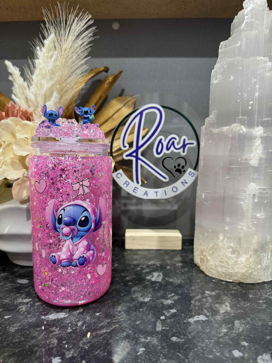 Acrylic Snowglobe Stitch with Decorated Lid