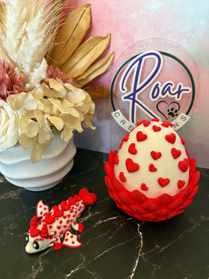 3D Valentines Egg with Dragon