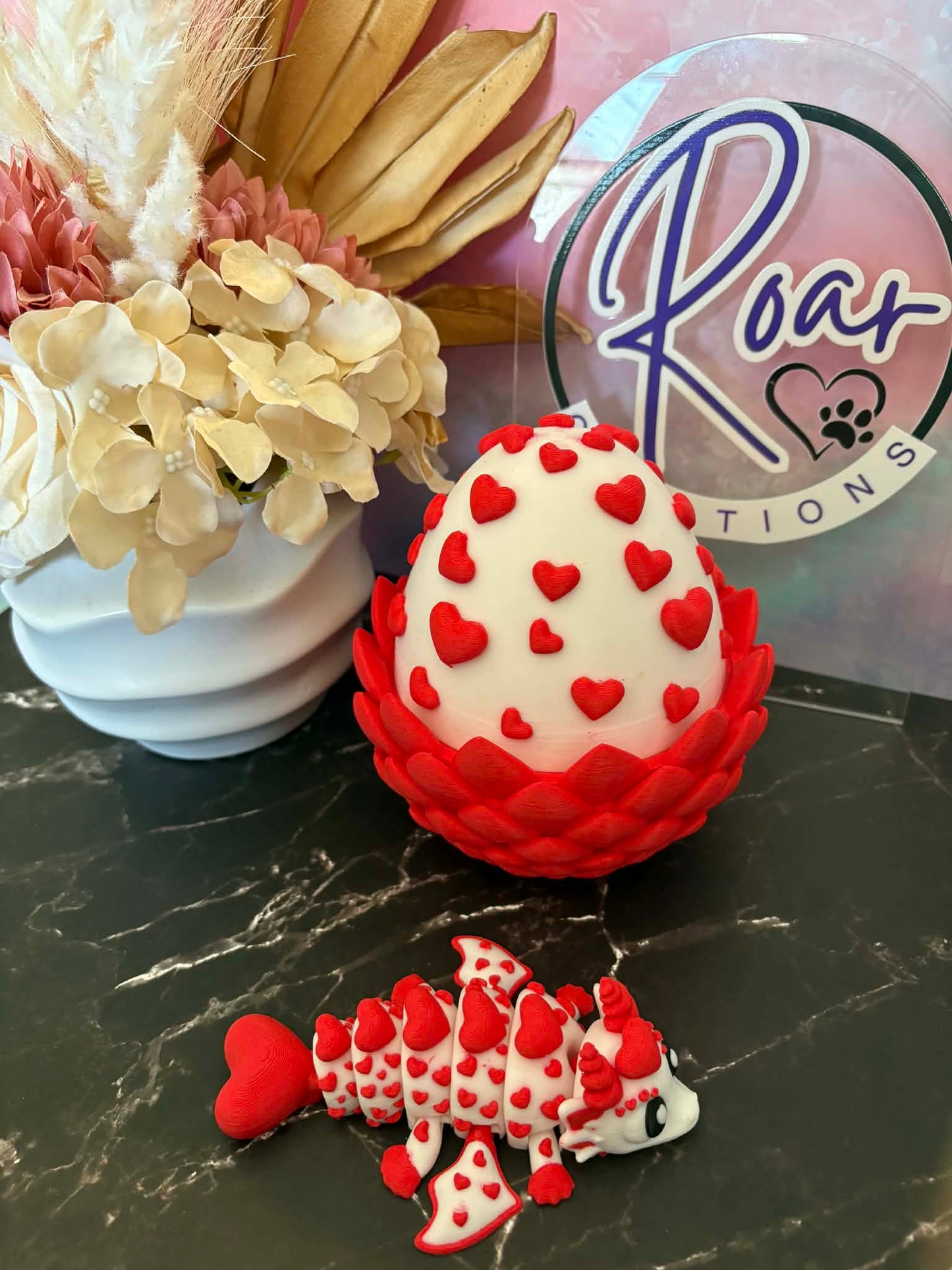 3D Valentines Egg with Dragon